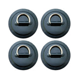 Maxbell 4Pcs D Rings Patch Stainless Steel Cord Buckles for Boat Paddle Board Dinghy Black