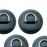 Maxbell 4Pcs D Rings Patch Stainless Steel Cord Buckles for Boat Paddle Board Dinghy Black