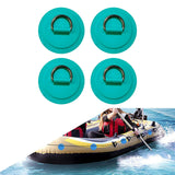 Maxbell 4Pcs D Rings Patch Stainless Steel Cord Buckles for Boat Paddle Board Dinghy Green