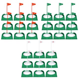 Maxbell 9Pcs Practice Hole with Flag Backyard Putter Practicing Putting Cup for Golf White Flag