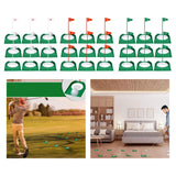 Maxbell 9Pcs Practice Hole with Flag Backyard Putter Practicing Putting Cup for Golf White Flag