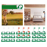 Maxbell 9Pcs Practice Hole with Flag Backyard Putter Practicing Putting Cup for Golf White Flag