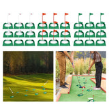 Maxbell 9Pcs Practice Hole with Flag Backyard Putter Practicing Putting Cup for Golf White Flag