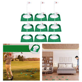 Maxbell 9Pcs Practice Hole with Flag Backyard Putter Practicing Putting Cup for Golf White Flag