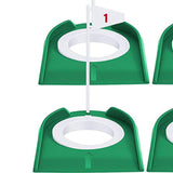 Maxbell 9Pcs Practice Hole with Flag Backyard Putter Practicing Putting Cup for Golf White Flag