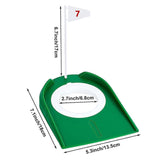 Maxbell 9Pcs Practice Hole with Flag Backyard Putter Practicing Putting Cup for Golf White Flag