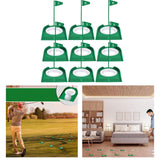 Maxbell 9Pcs Practice Hole with Flag Backyard Putter Practicing Putting Cup for Golf Green Flag