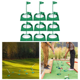 Maxbell 9Pcs Practice Hole with Flag Backyard Putter Practicing Putting Cup for Golf Green Flag