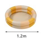 Maxbell Baby Paddling Pool Bathtub Girls Boys Inflatable Kids Swimming Pool Floats Yellow 1.2m