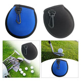 Maxbell Golf Ball Cleaner with Clip Portable Golf Ball Wiping Golf Ball Cleaning Bag Blue