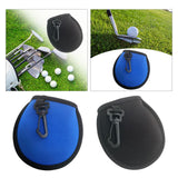 Maxbell Golf Ball Cleaner with Clip Portable Golf Ball Wiping Golf Ball Cleaning Bag Blue