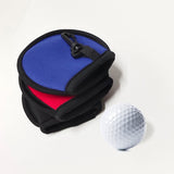 Maxbell Golf Ball Cleaner with Clip Portable Golf Ball Wiping Golf Ball Cleaning Bag Blue