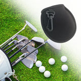 Maxbell Golf Ball Cleaner with Clip Portable Golf Ball Wiping Golf Ball Cleaning Bag Black