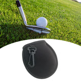 Maxbell Golf Ball Cleaner with Clip Portable Golf Ball Wiping Golf Ball Cleaning Bag Black