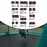 Maxbell Trampoline Patch Kit Replacement Waterproof Big Holes Trampoline Accessories Rectangular  2 Patches