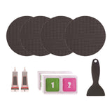 Maxbell Trampoline Patch Kit Replacement Waterproof Big Holes Trampoline Accessories Circle  4 Patches