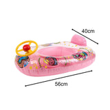 Maxbell Kids Inflatable Pool Floats Seat Swim Tube Toddlers Baby Swimming Float Pink