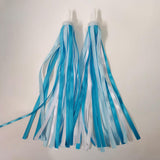 Maxbell 2Pcs Bike Handlebar Tassels Birthday Gifts Accessories for Scooter Bike Baby Blue