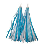 Maxbell 2Pcs Bike Handlebar Tassels Birthday Gifts Accessories for Scooter Bike Baby Blue