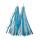 Maxbell 2Pcs Bike Handlebar Tassels Birthday Gifts Accessories for Scooter Bike Baby Blue