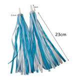 Maxbell 2Pcs Bike Handlebar Tassels Birthday Gifts Accessories for Scooter Bike Baby Blue