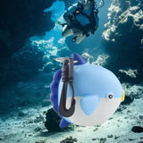 Maxbell Scuba Diving Mouthpiece Cover Cartoon Fish Shape Convenient with Swivel Clip Sunfish