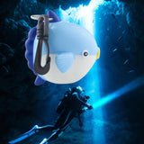 Maxbell Scuba Diving Mouthpiece Cover Cartoon Fish Shape Convenient with Swivel Clip Sunfish