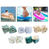 Maxbell Swimming Arm Rings Tube Armlets Float Sleeves Pool Inflatable Swim Arm Bands Green Stripe