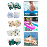 Maxbell Swimming Arm Rings Tube Armlets Float Sleeves Pool Inflatable Swim Arm Bands Green Stripe