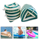 Maxbell Swimming Arm Rings Tube Armlets Float Sleeves Pool Inflatable Swim Arm Bands Green Stripe