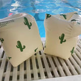 Maxbell Swimming Arm Rings Tube Armlets Float Sleeves Pool Inflatable Swim Arm Bands Green Cactus