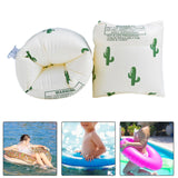 Maxbell Swimming Arm Rings Tube Armlets Float Sleeves Pool Inflatable Swim Arm Bands Green Cactus