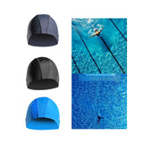 Maxbell Swim Cap Men Durable Hat for Holidays Long Short Water Sports Gray