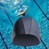 Maxbell Swim Cap Men Durable Hat for Holidays Long Short Water Sports Gray