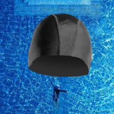 Maxbell Swim Cap Men Durable Hat for Holidays Long Short Water Sports Black