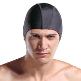 Maxbell Swim Cap Men Durable Hat for Holidays Long Short Water Sports Black