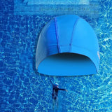 Maxbell Swim Cap Men Durable Hat for Holidays Long Short Water Sports Blue