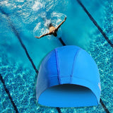 Maxbell Swim Cap Men Durable Hat for Holidays Long Short Water Sports Blue