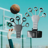 Maxbell Finger Exerciser Stretcher Athlete Power Exercise Hand Grip Strengthener 2pcs black and gray