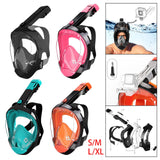 Maxbell Adult Scuba Diving Mask Camera Mount Swim Mask for Swimming Free Diving Gear S M Black