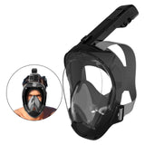 Maxbell Adult Scuba Diving Mask Camera Mount Swim Mask for Swimming Free Diving Gear S M Black