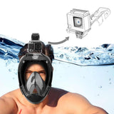 Maxbell Adult Scuba Diving Mask Camera Mount Swim Mask for Swimming Free Diving Gear S M Black