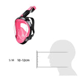 Maxbell Adult Scuba Diving Mask Camera Mount Swim Mask for Swimming Free Diving Gear S M Black Pink