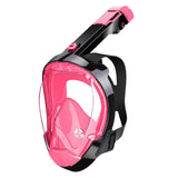 Maxbell Adult Scuba Diving Mask Camera Mount Swim Mask for Swimming Free Diving Gear S M Black Pink