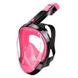 Maxbell Adult Scuba Diving Mask Camera Mount Swim Mask for Swimming Free Diving Gear S M Black Pink