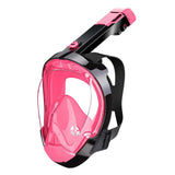 Maxbell Adult Scuba Diving Mask Camera Mount Swim Mask for Swimming Free Diving Gear S M Black Pink