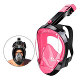 Maxbell Adult Scuba Diving Mask Camera Mount Swim Mask for Swimming Free Diving Gear S M Black Pink