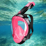 Maxbell Adult Scuba Diving Mask Camera Mount Swim Mask for Swimming Free Diving Gear S M Black Pink