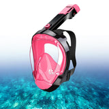 Maxbell Adult Scuba Diving Mask Camera Mount Swim Mask for Swimming Free Diving Gear S M Black Pink