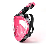 Maxbell Adult Scuba Diving Mask Camera Mount Swim Mask for Swimming Free Diving Gear S M Black Pink